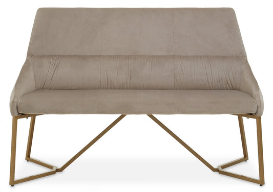 Vieste Mink Velvet Bench | Luxury Home Accessories | Heulog Glow