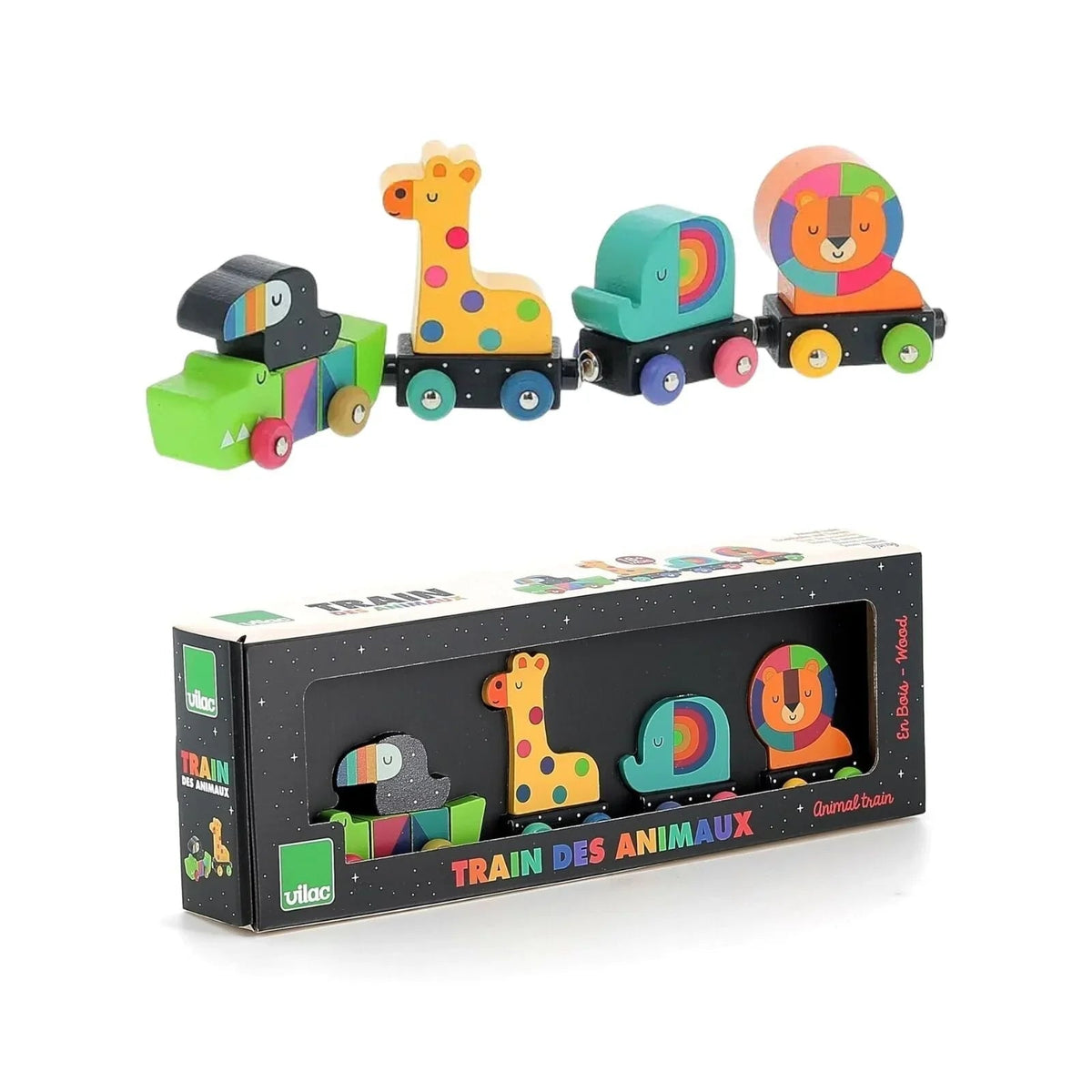 Vilac Andy Westface Animals' Train | Luxury Home Accessories | Heulog Glow