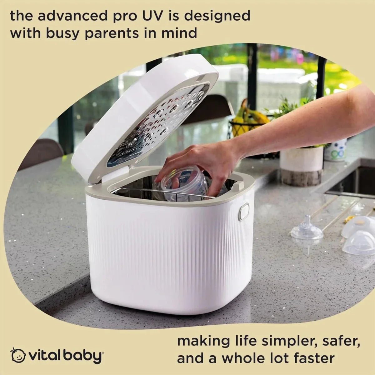Vital Baby Advanced Pro UV Steriliser & Dryer (3rd Gen) - Smoky Blue | Luxury Home Accessories | Heulog Glow