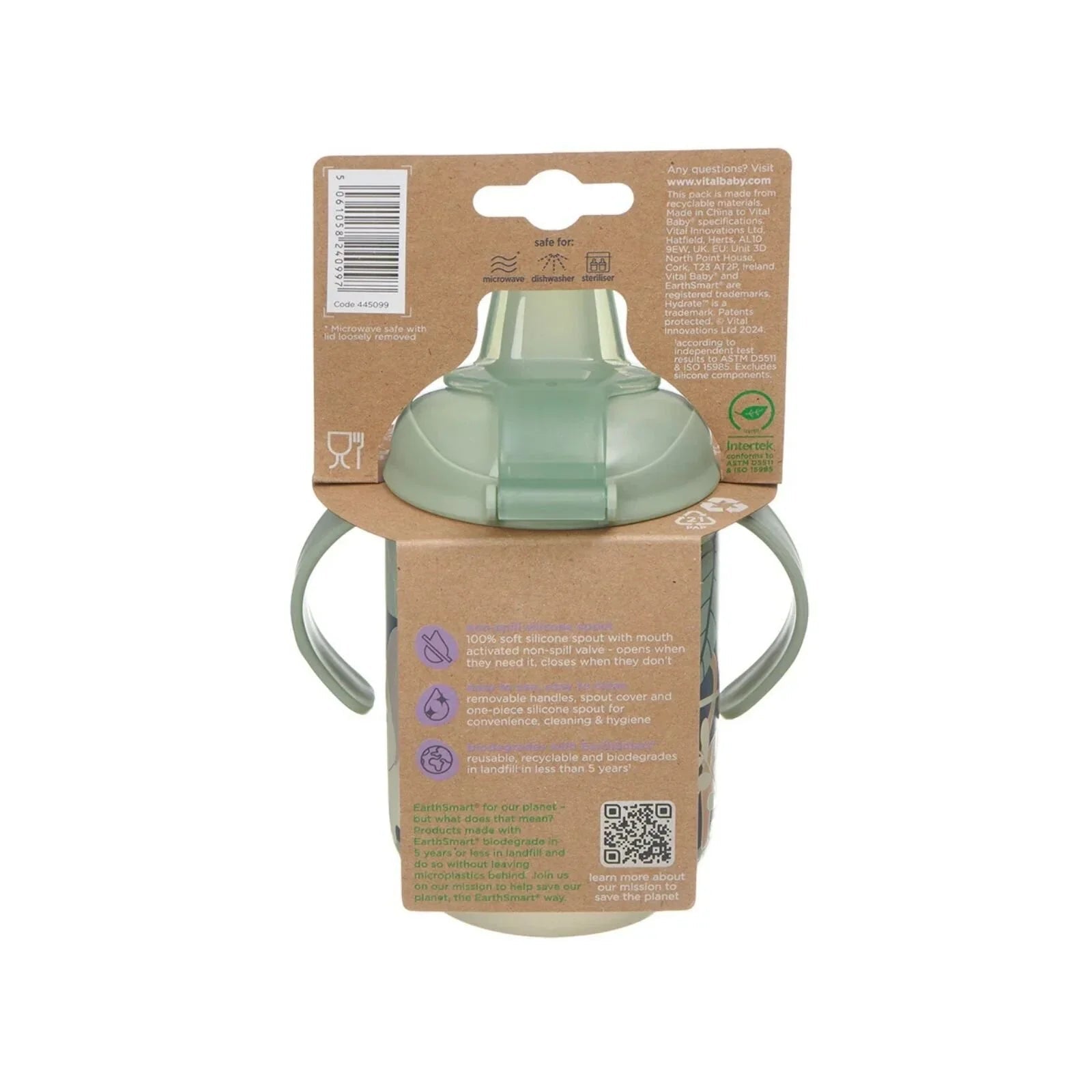 Vital Baby Hydrate Easy Sipper Cup 350ml - Jungle Glow | Luxury Home Accessories | Heulog Glow