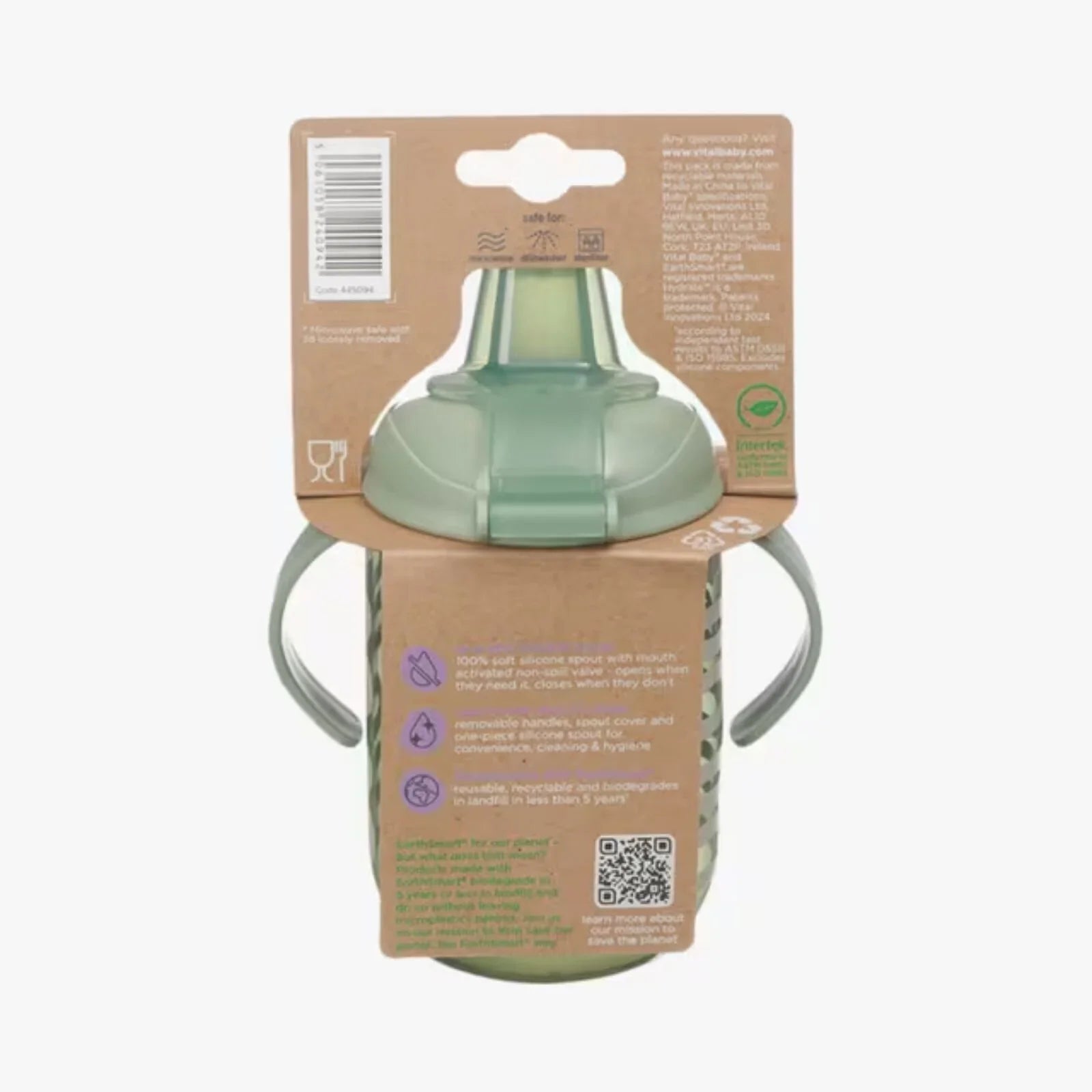 Vital Baby Hydrate Easy Sipper Cup 350ml - Natural Moss | Luxury Home Accessories | Heulog Glow