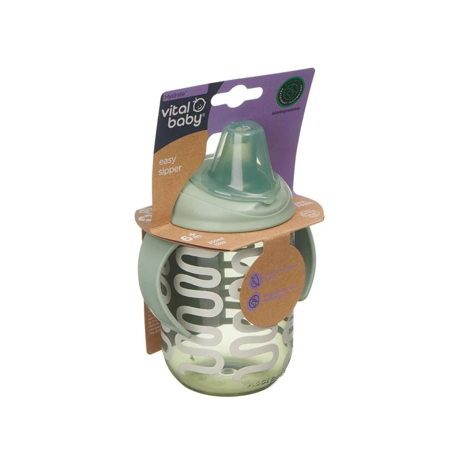 Vital Baby Hydrate Easy Sipper Cup 350ml - Natural Moss | Luxury Home Accessories | Heulog Glow