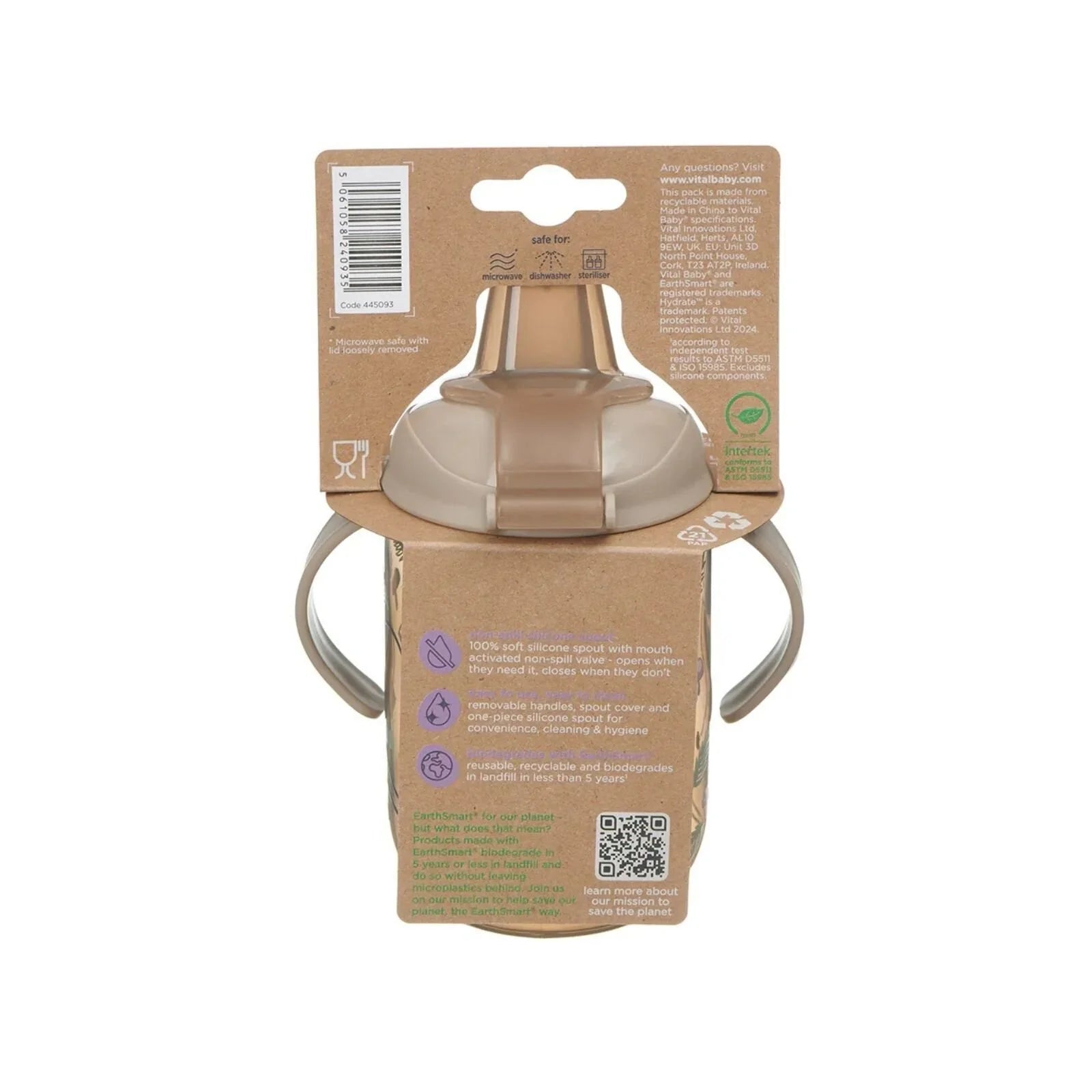 Vital Baby Hydrate Easy Sipper Cup 350ml - Natural Stone | Luxury Home Accessories | Heulog Glow