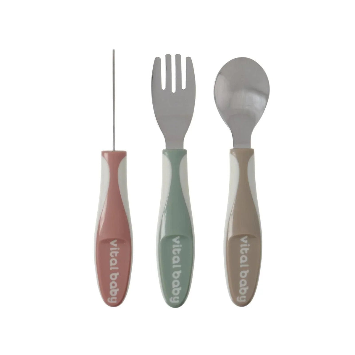 Vital Baby Nourish Big Kid Cutlery Pack of 3 - Natural | Luxury Home Accessories | Heulog Glow