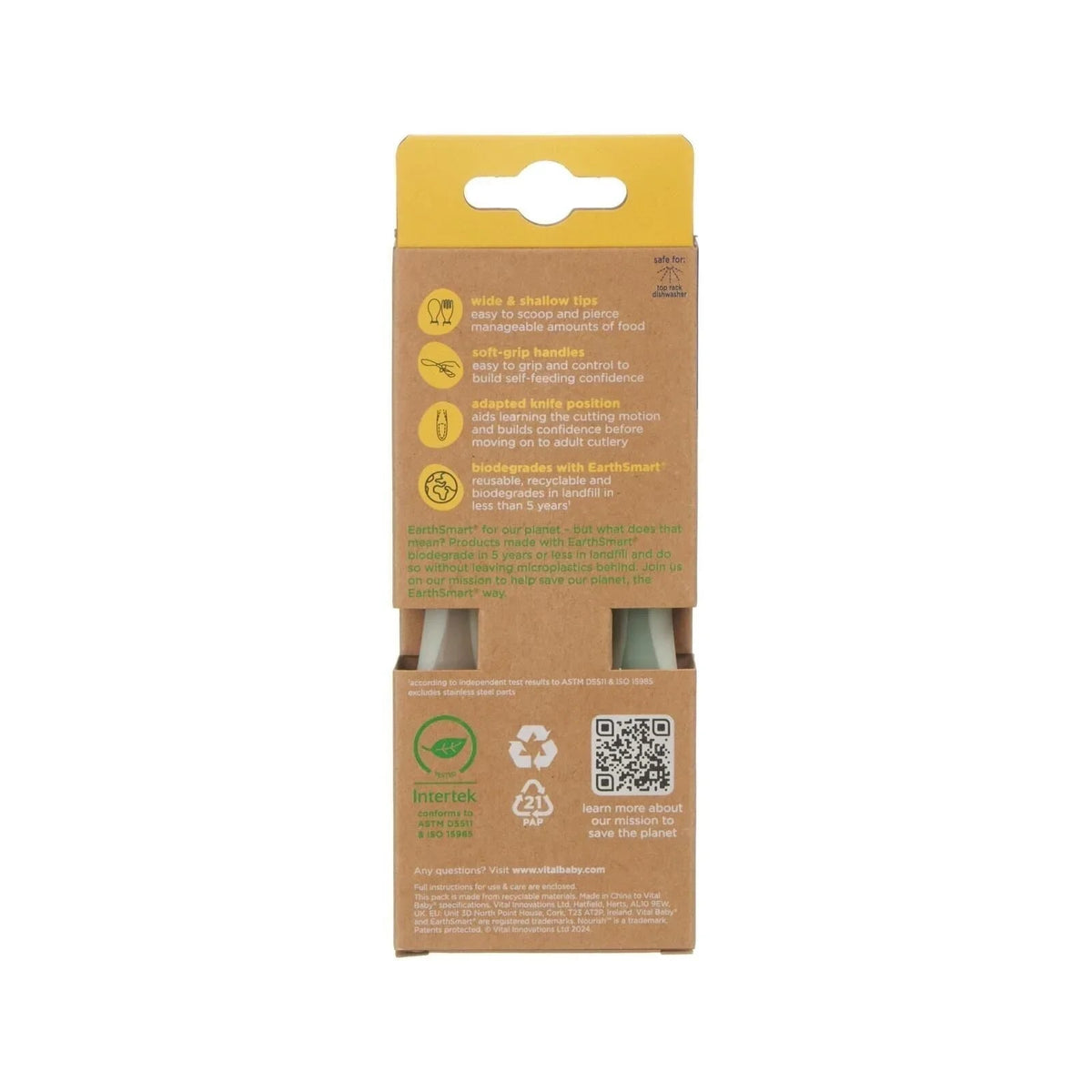Vital Baby Nourish Big Kid Cutlery Pack of 3 - Natural | Luxury Home Accessories | Heulog Glow