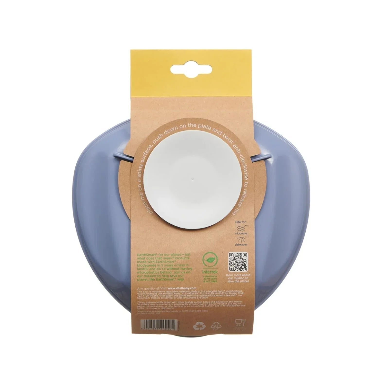 Vital Baby Nourish Power Suction Plate - Natural Grape | Luxury Home Accessories | Heulog Glow