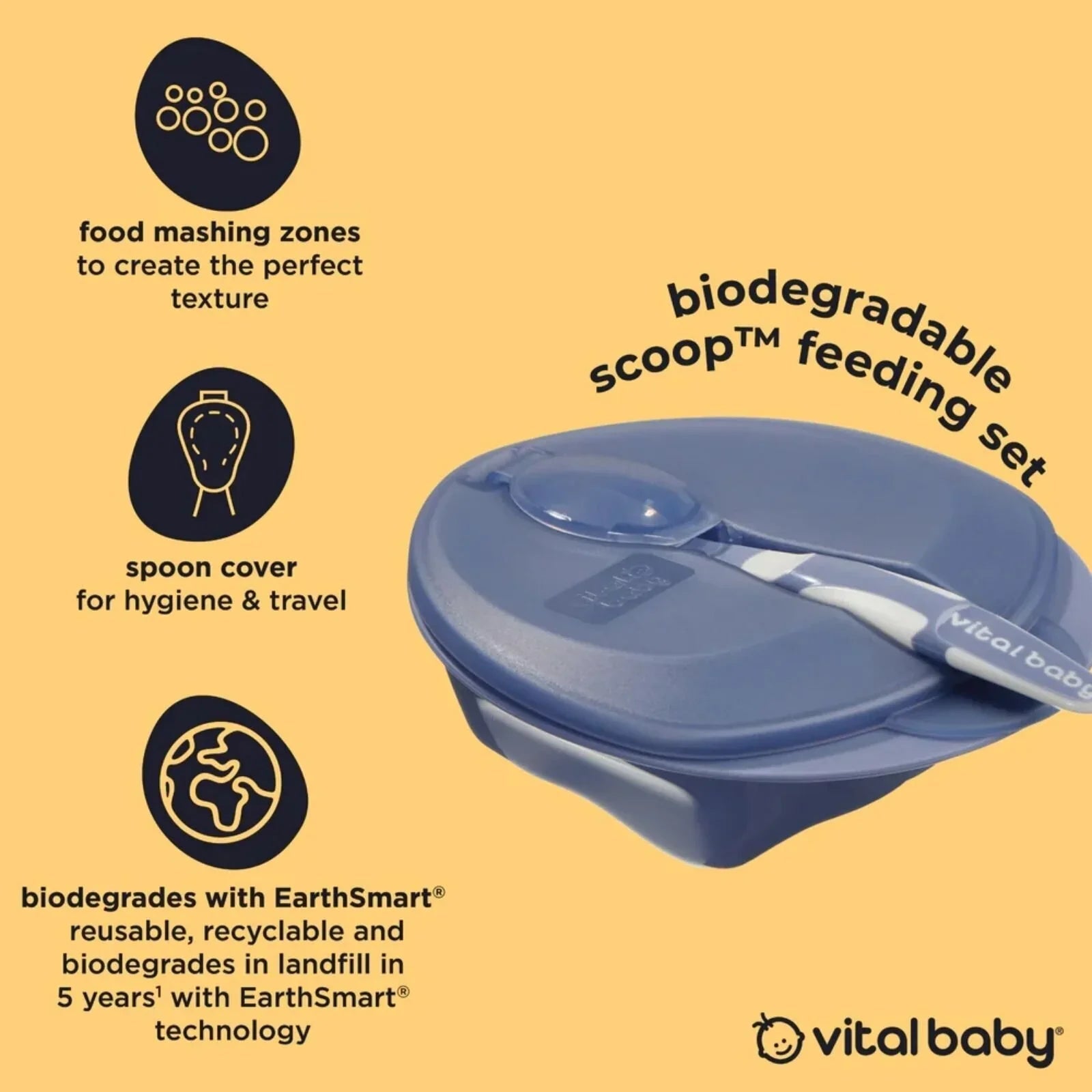 Vital Baby Nourish Scoop Feeding Set 2 pcs - Natural Grape | Luxury Home Accessories | Heulog Glow