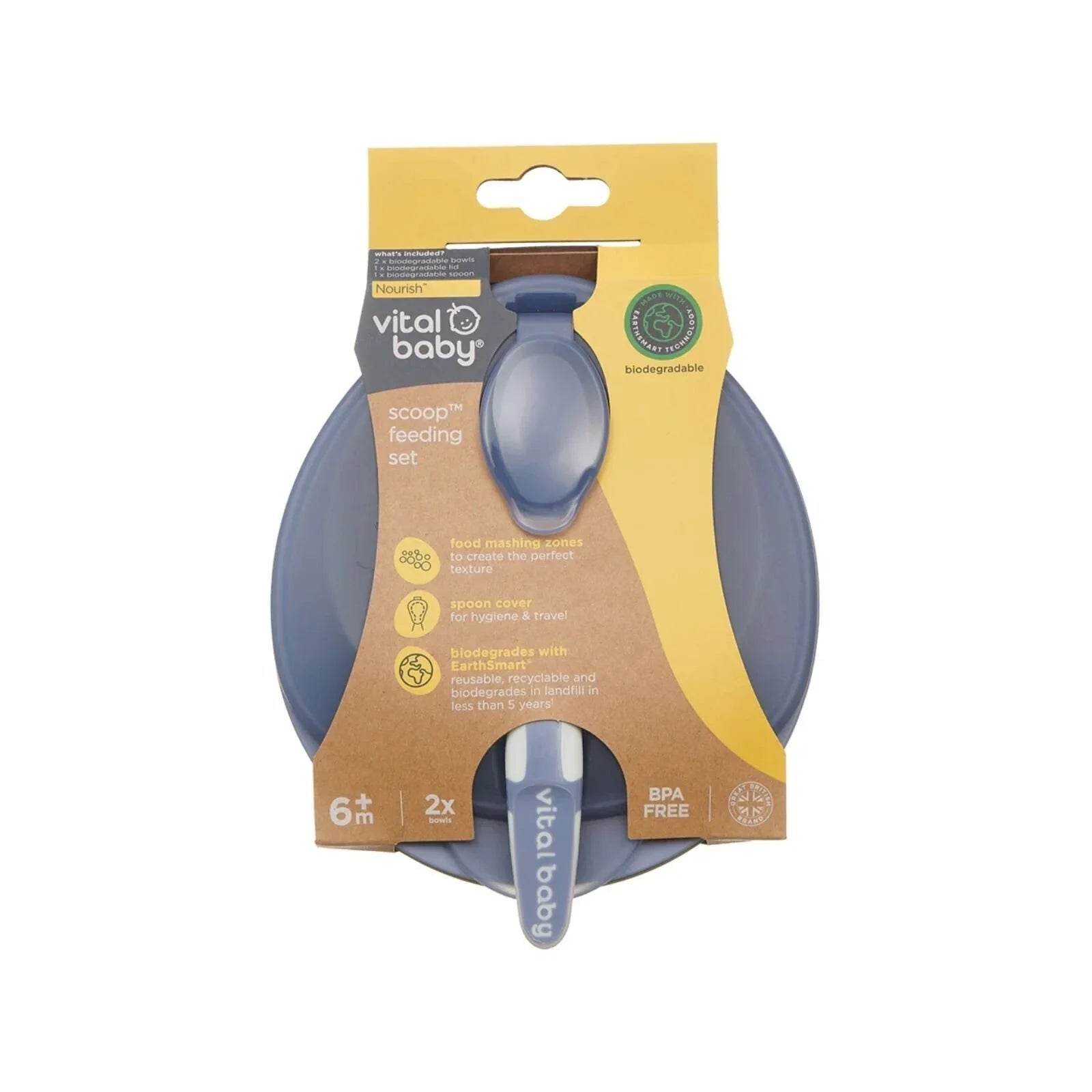 Vital Baby Nourish Scoop Feeding Set 2 pcs - Natural Grape | Luxury Home Accessories | Heulog Glow