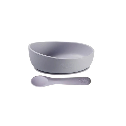 Vital Baby Nourish Silicone Suction Bowl Set - Dusky Mauve | Luxury Home Accessories | Heulog Glow