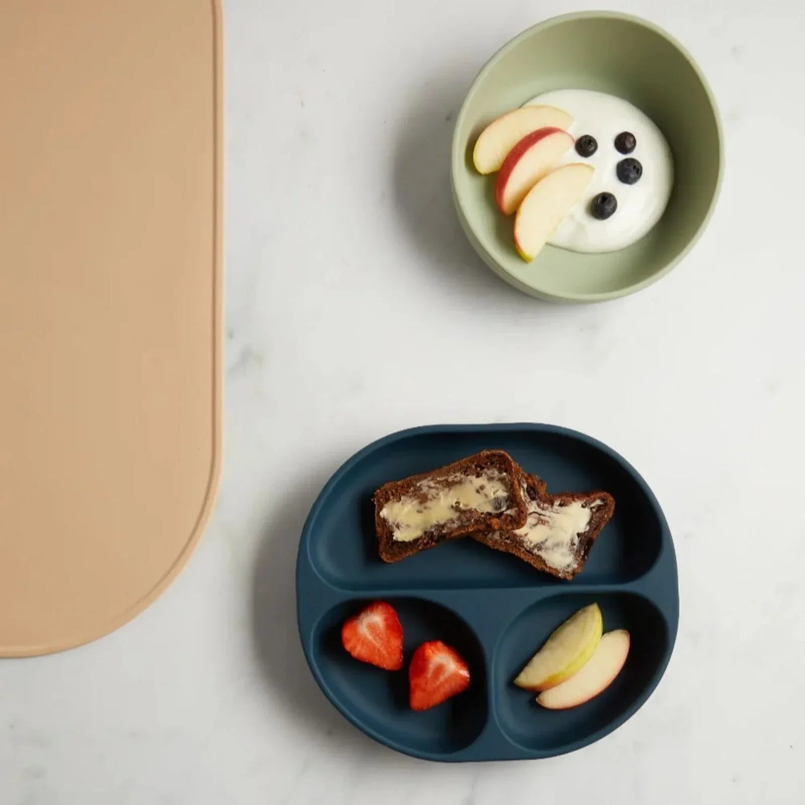 Vital Baby Nourish Silicone Suction Plate - Moody Blue | Luxury Home Accessories | Heulog Glow