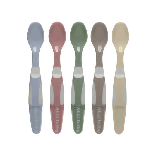 Vital Baby Nourish Start Weaning Spoons Natural Pack of 5 | Luxury Home Accessories | Heulog Glow