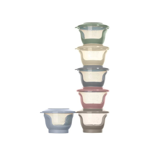 Vital Baby Nourish Store & Wean Pots 60ml Pack of 6 | Luxury Home Accessories | Heulog Glow
