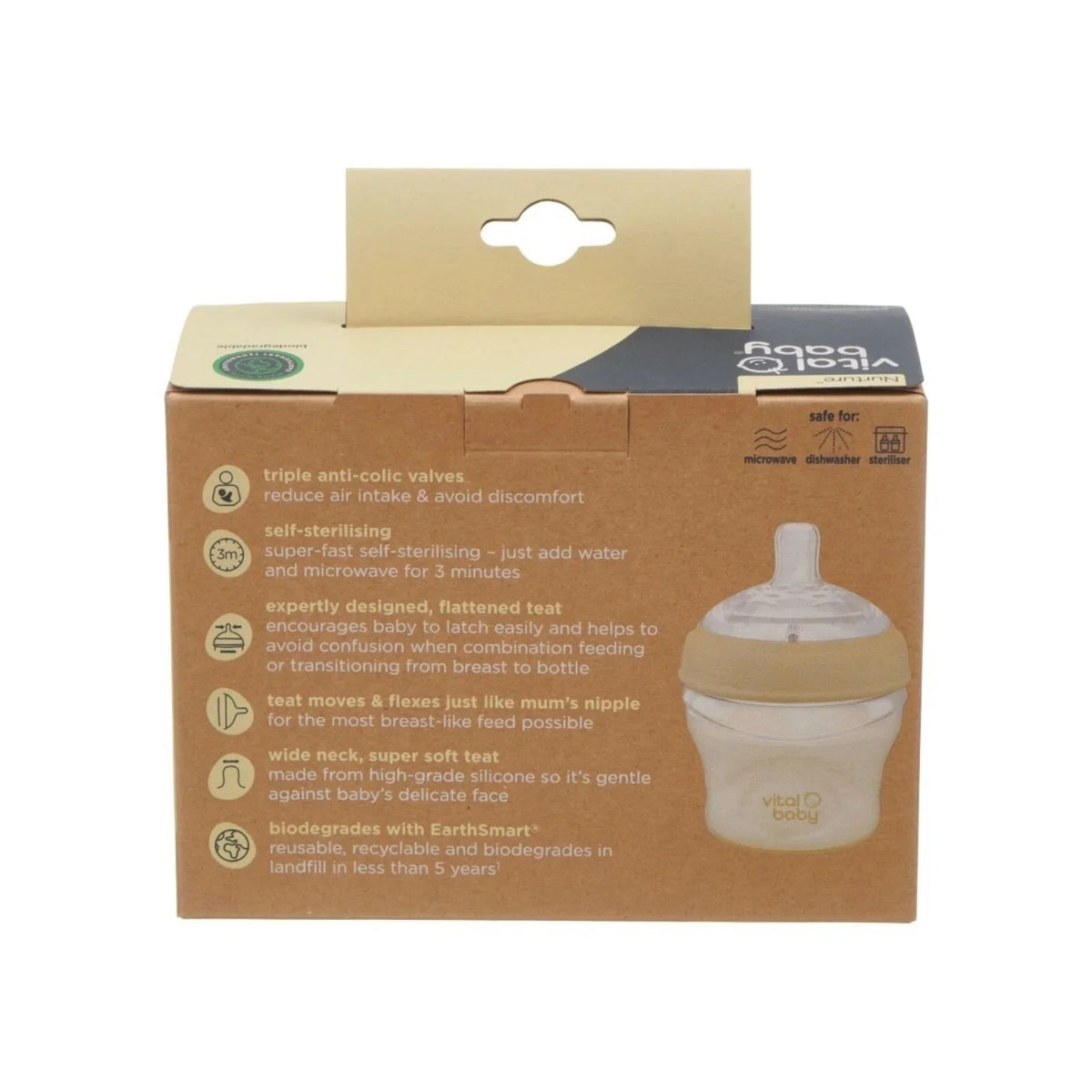 Vital Baby Nurture Breast Like Feeding Bottle 150ml Pack of 2 | Luxury Home Accessories | Heulog Glow