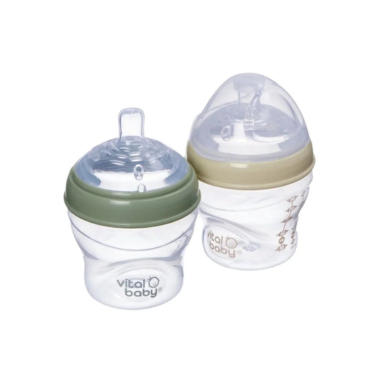 Vital Baby Nurture Breast Like Feeding Bottle 150ml Pack of 2 | Luxury Home Accessories | Heulog Glow
