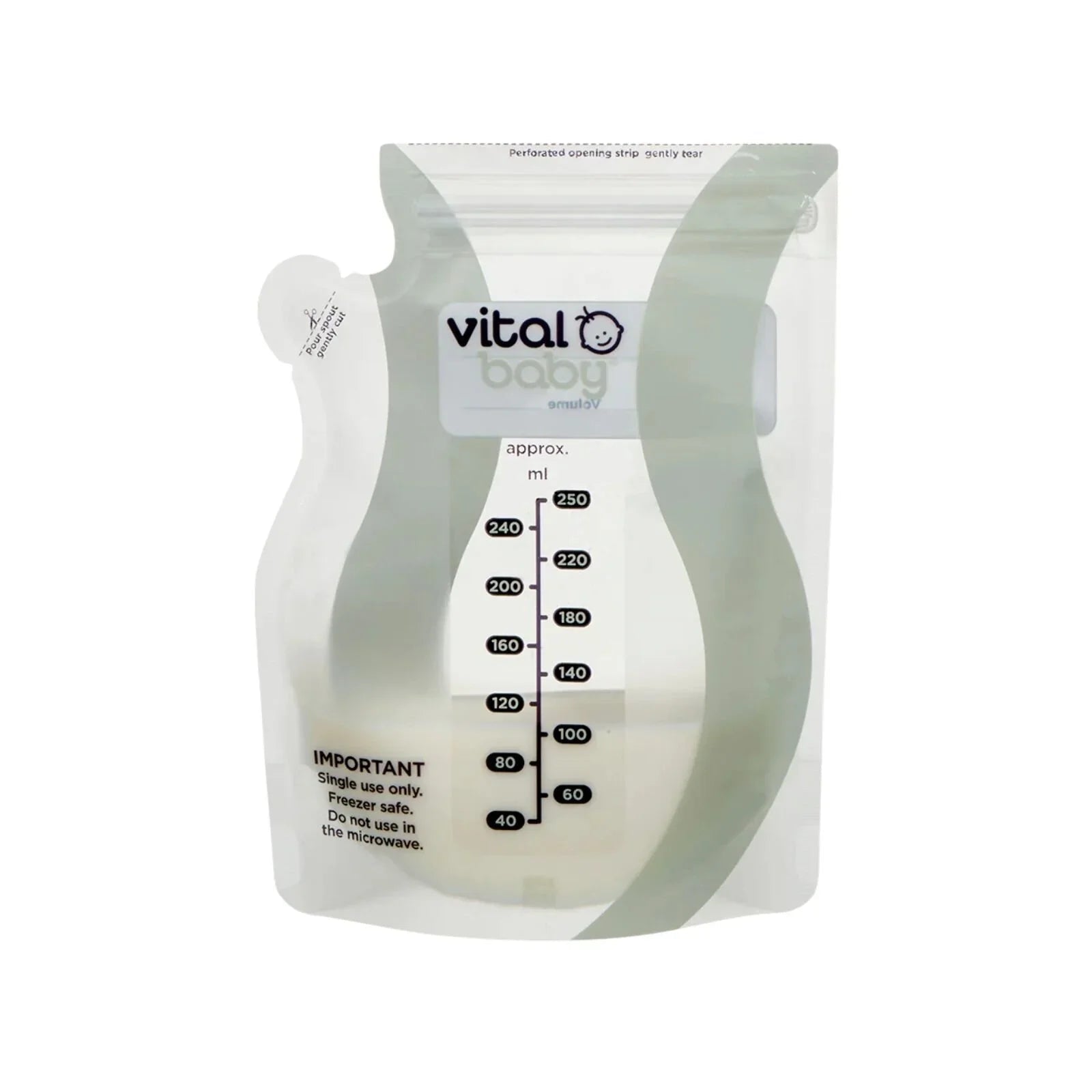 Vital Baby Nurture Easy Pour Breast Milk Storage Bags 30 pcs | Luxury Home Accessories | Heulog Glow