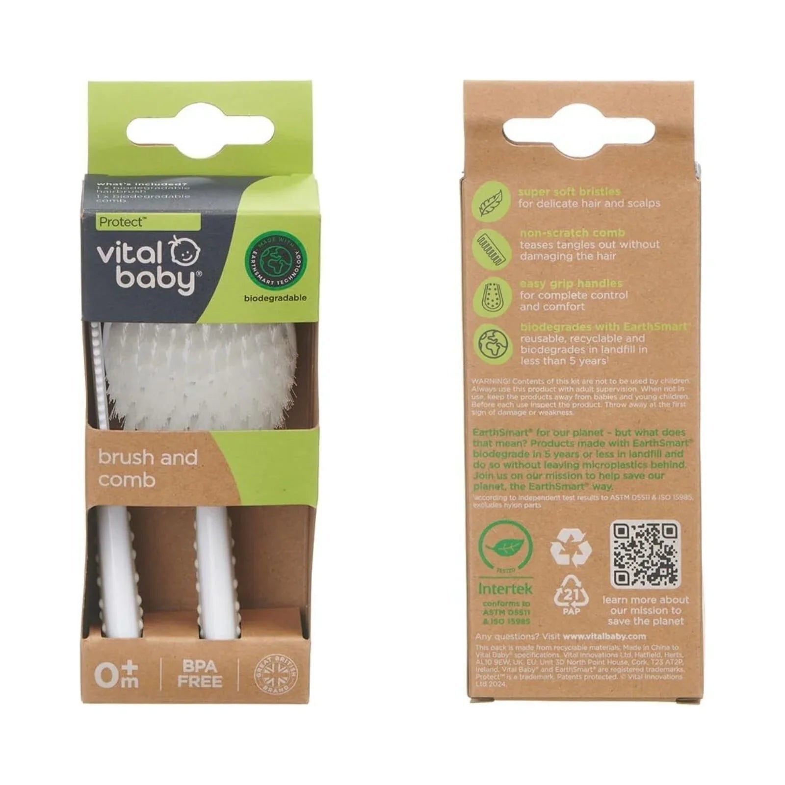 Vital Baby Protect Brush & Comb Set | Luxury Home Accessories | Heulog Glow