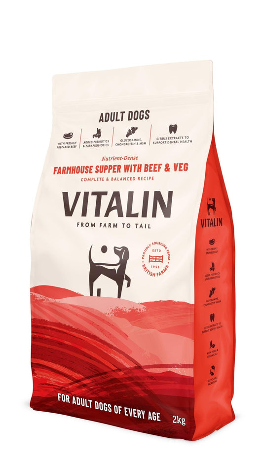 Vitalin Adult Farmhouse Beef 8kg | Luxury Home Accessories | Heulog Glow