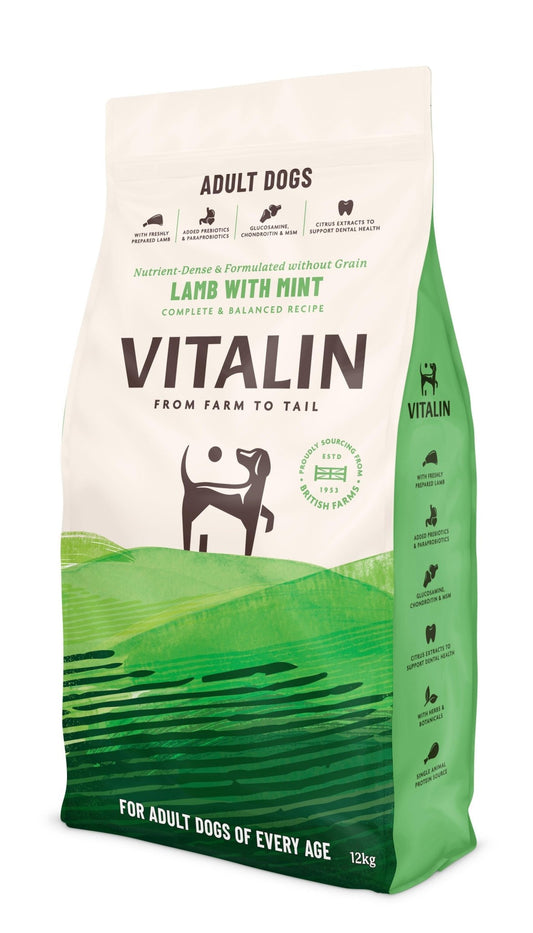 Vitalin Adult Lamb Mint 12kg | Luxury Home Accessories | Heulog Glow