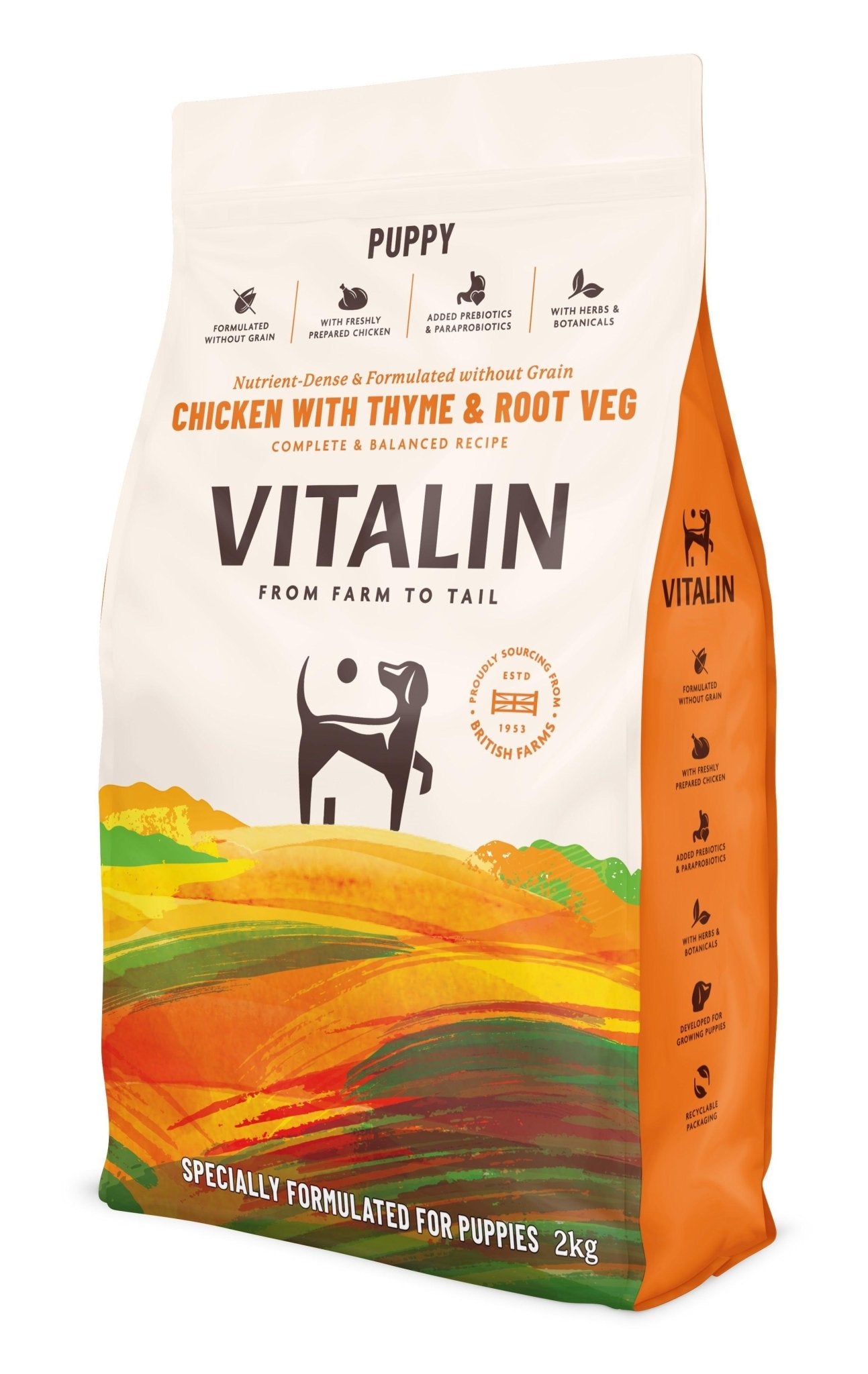 Vitalin Puppy Chicken Thyme Veg 8kg | Luxury Home Accessories | Heulog Glow