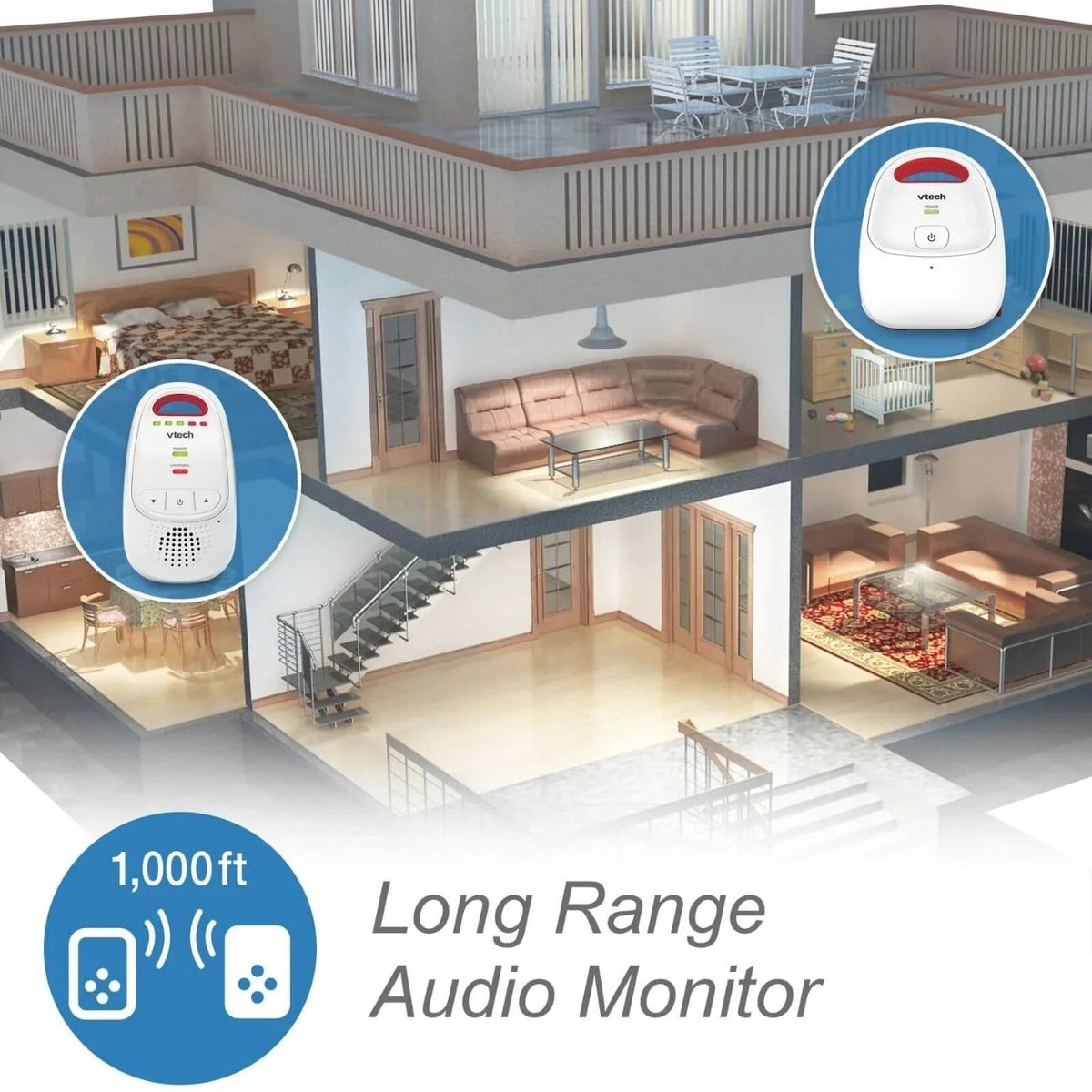 VTech - BM1000 Digital Audio Baby Monitor | Luxury Home Accessories | Heulog Glow