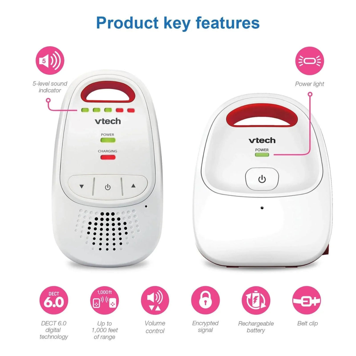 VTech - BM1000 Digital Audio Baby Monitor | Luxury Home Accessories | Heulog Glow