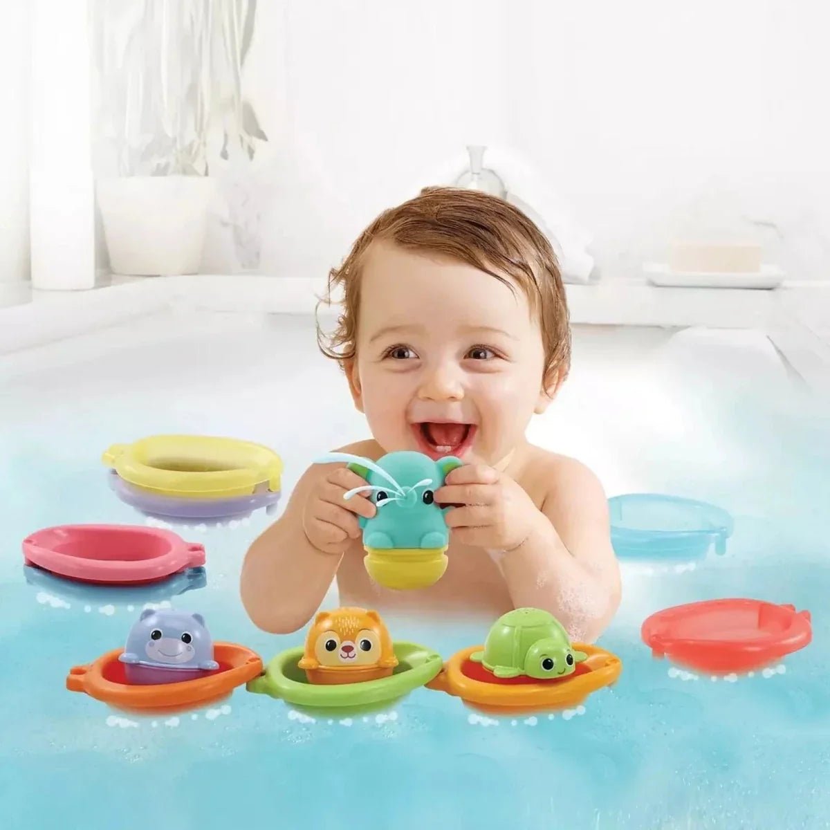 Vtech Stack & Splash Bathtime Boats | Luxury Home Accessories | Heulog Glow