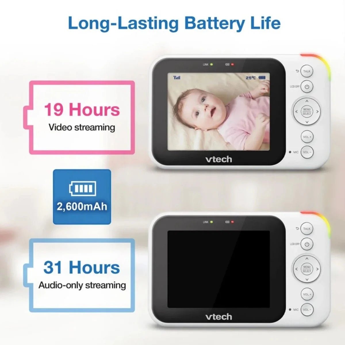 VTech VM4252 3.5" Video Monitor | Luxury Home Accessories | Heulog Glow