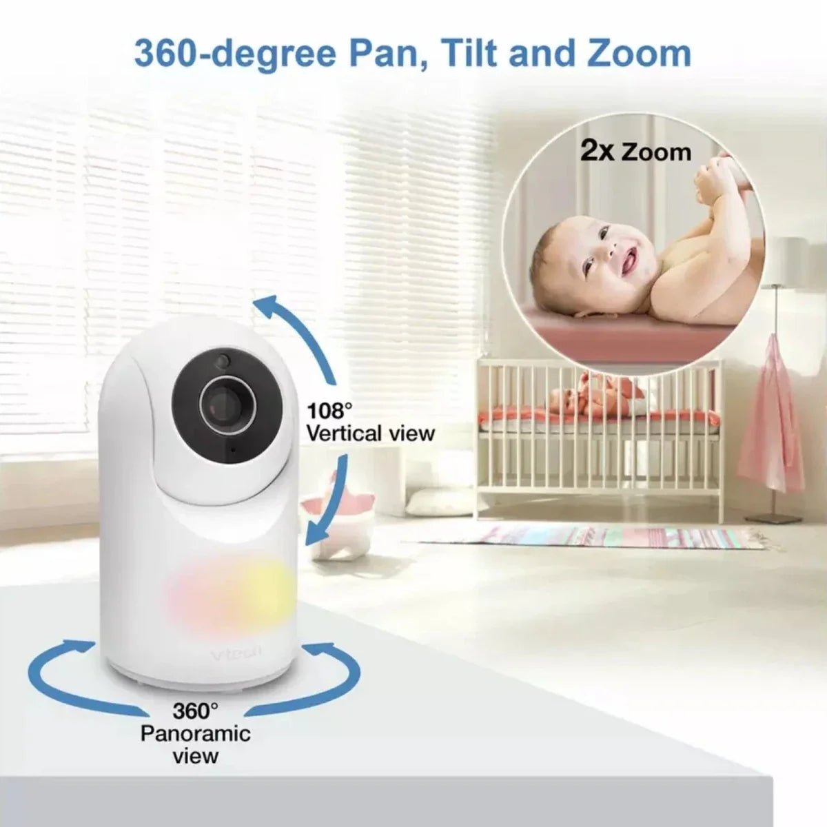 VTech VM4263 3.5" Pan & Tilt Video Monitor | Luxury Home Accessories | Heulog Glow