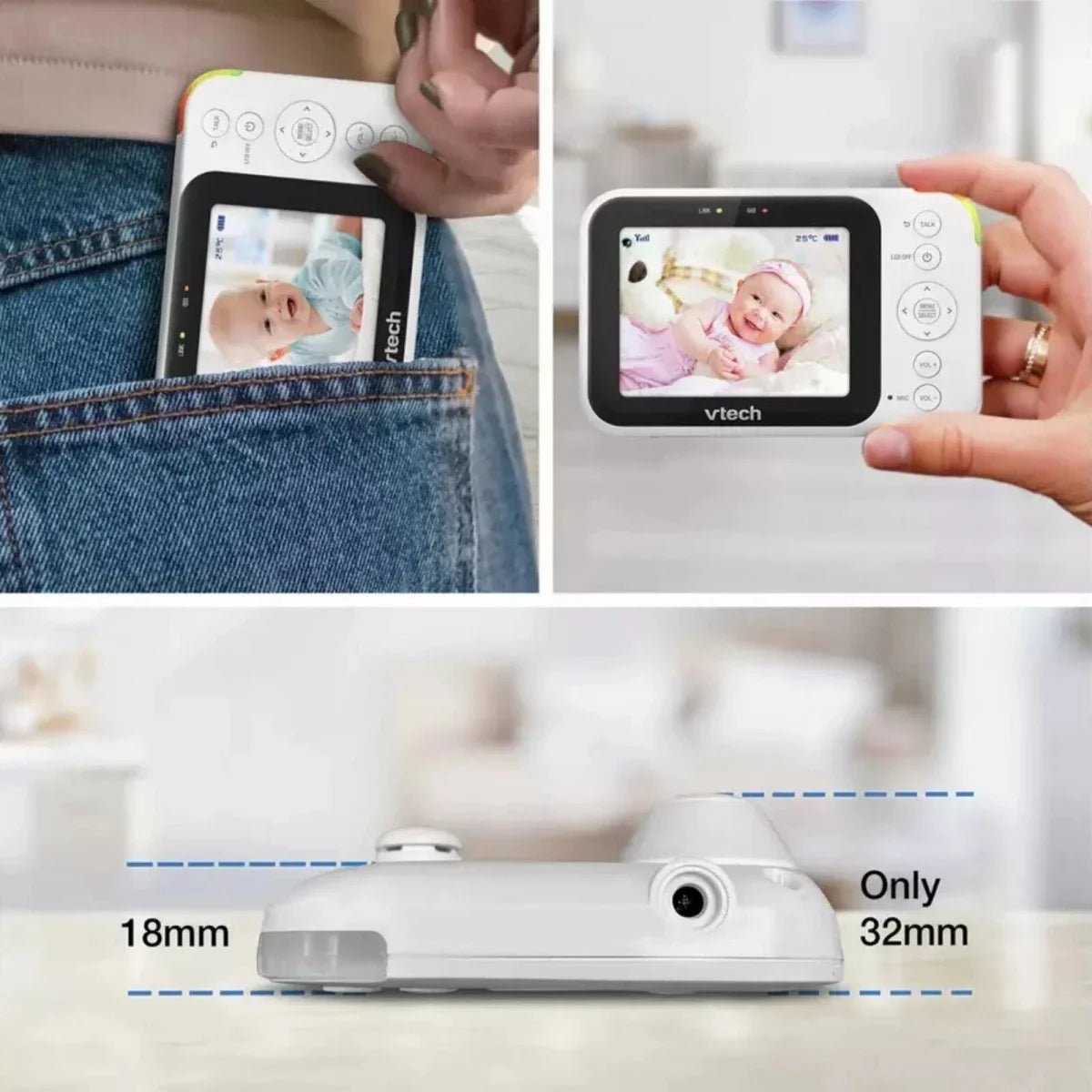VTech VM4263 3.5" Pan & Tilt Video Monitor | Luxury Home Accessories | Heulog Glow