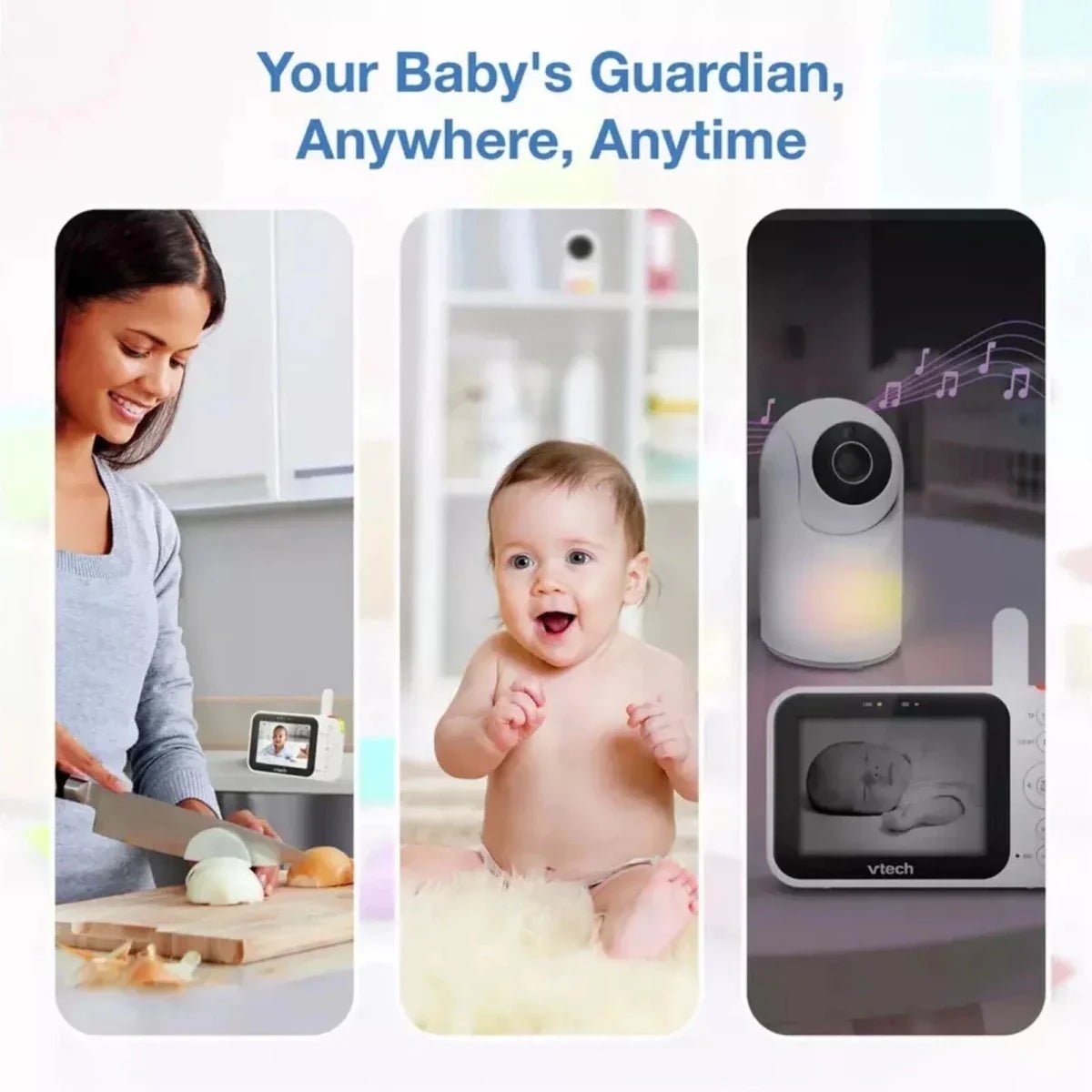 VTech VM4263 3.5" Pan & Tilt Video Monitor | Luxury Home Accessories | Heulog Glow