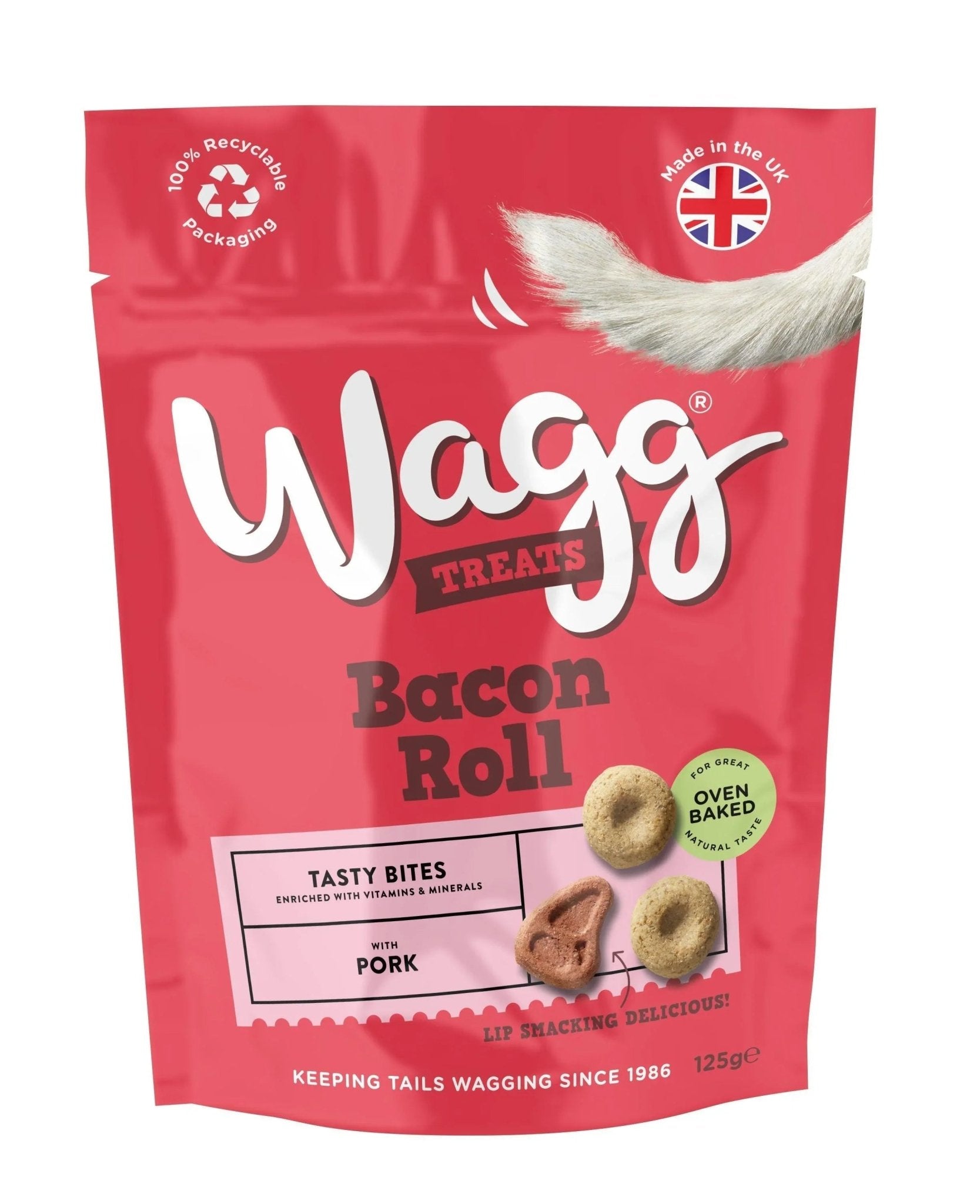 Wagg Bacon Roll Tasty Bites 125g | Luxury Home Accessories | Heulog Glow