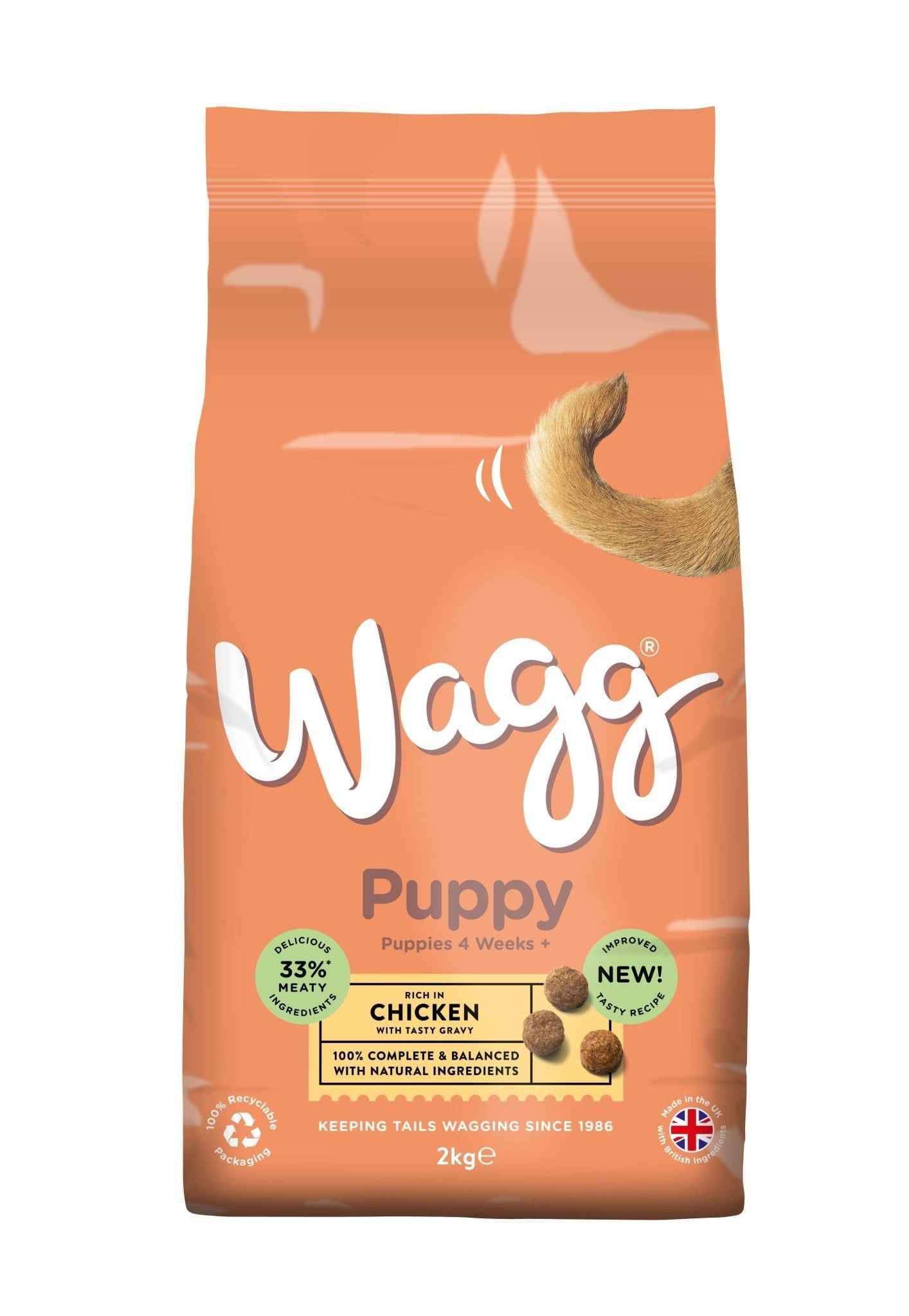 Wagg Puppy Chicken 2kg | Luxury Home Accessories | Heulog Glow