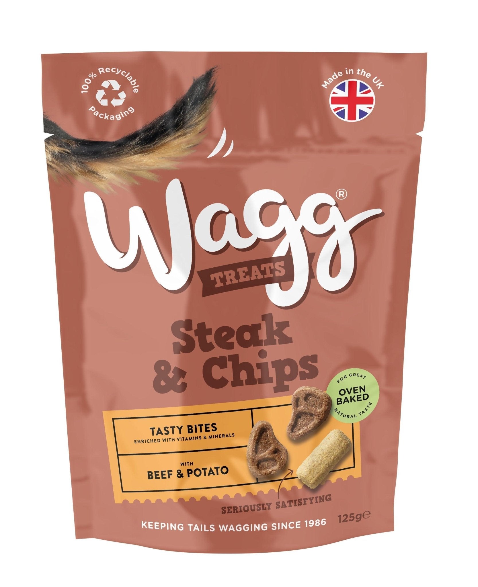 Wagg Steak & Chips Tasty Bites 125g | Luxury Home Accessories | Heulog Glow