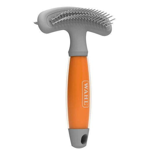 Wahl Double Row Rake & Shedding Blade with Orange Gel Handle | Luxury Home Accessories | Heulog Glow