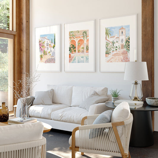 Wall Art Decor Living Room | Set of 3 Beach Decor Wall art Prints