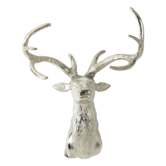 Wall Mounted Stag with Curved Antlers | Luxury Home Accessories | Heulog Glow