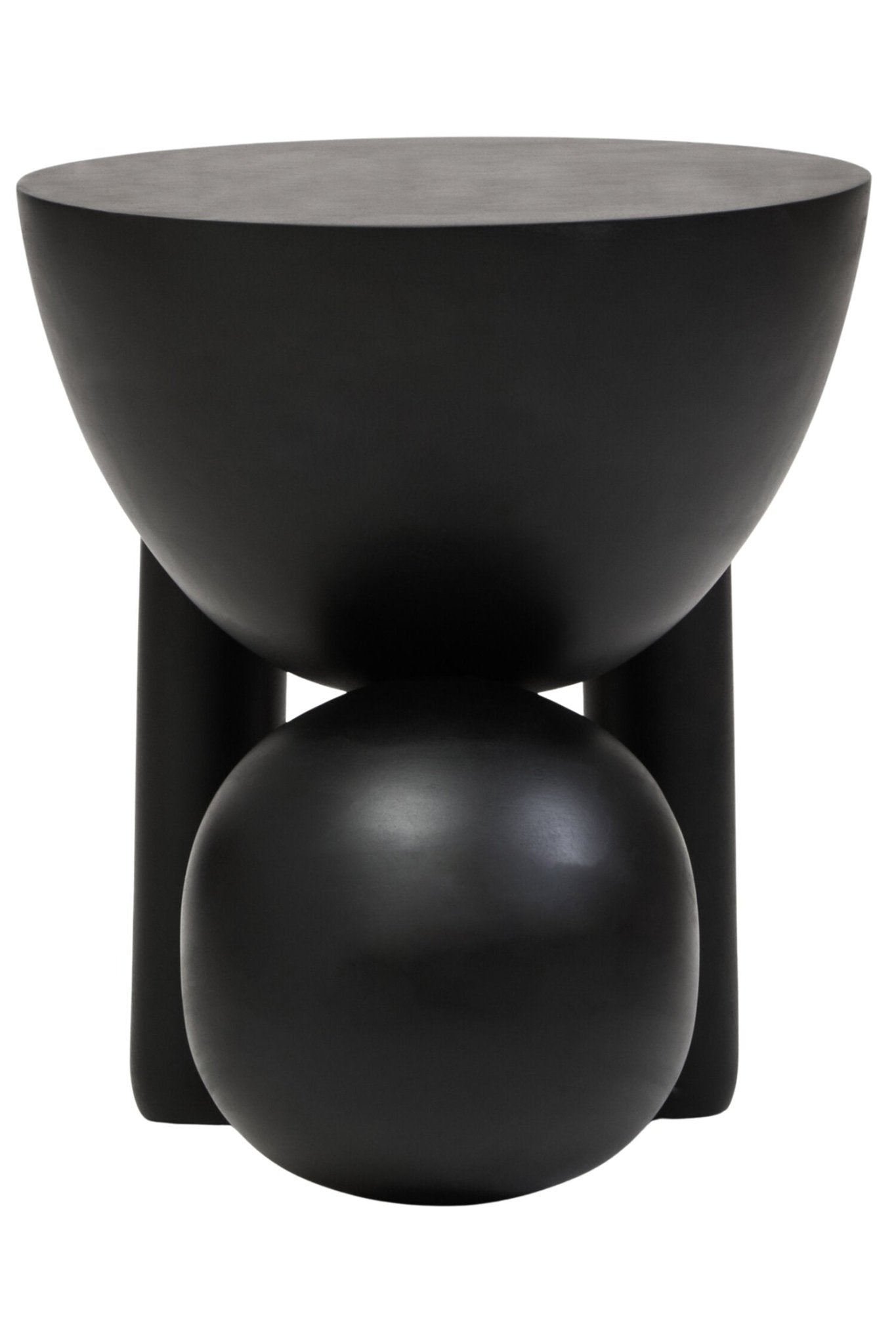 Walsa Black Finish Mango Wood Ball Detail Side Table | Luxury Home Accessories | Heulog Glow