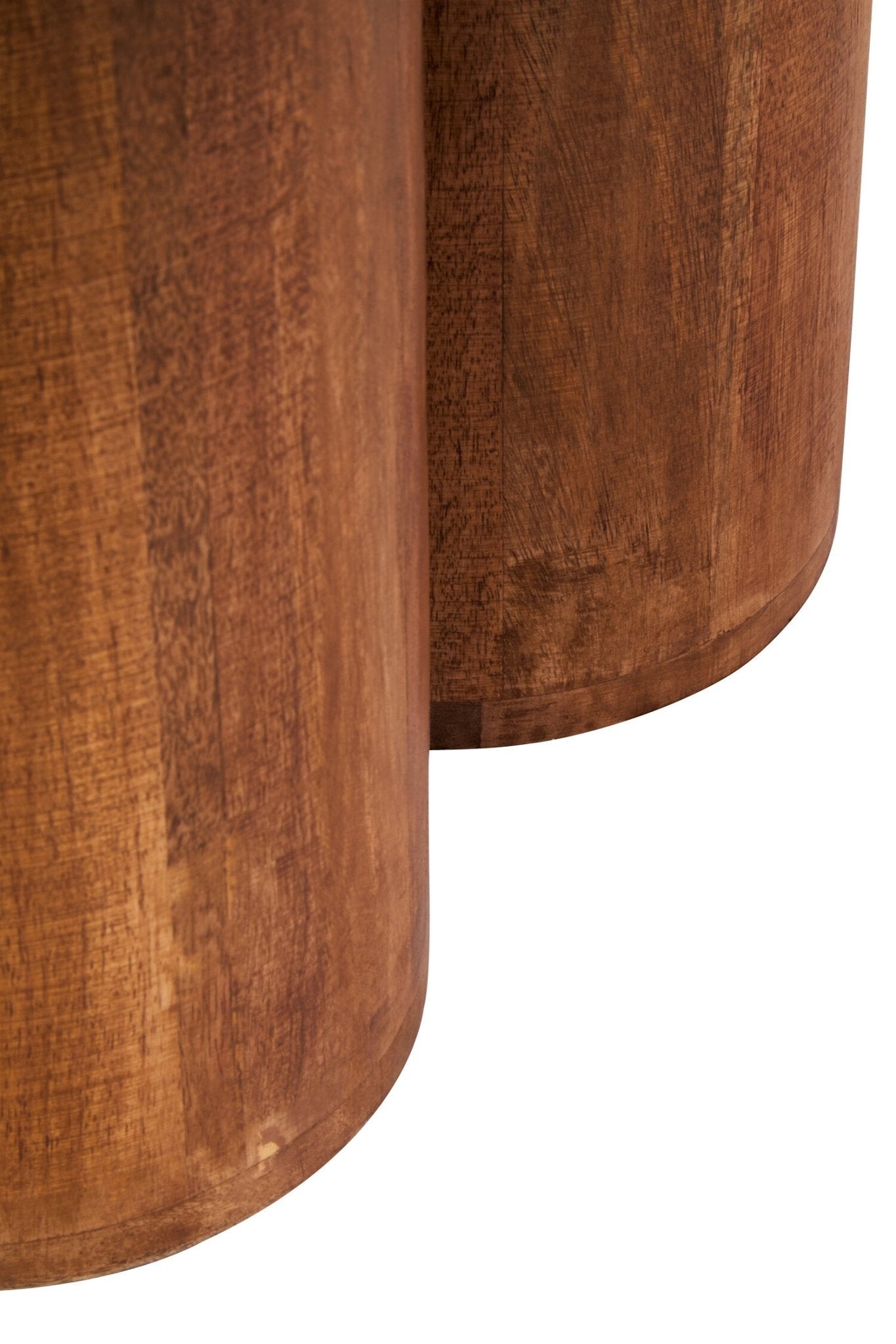Walsa Natural Mango Wood Column Detail Coffee Table | Luxury Home Accessories | Heulog Glow