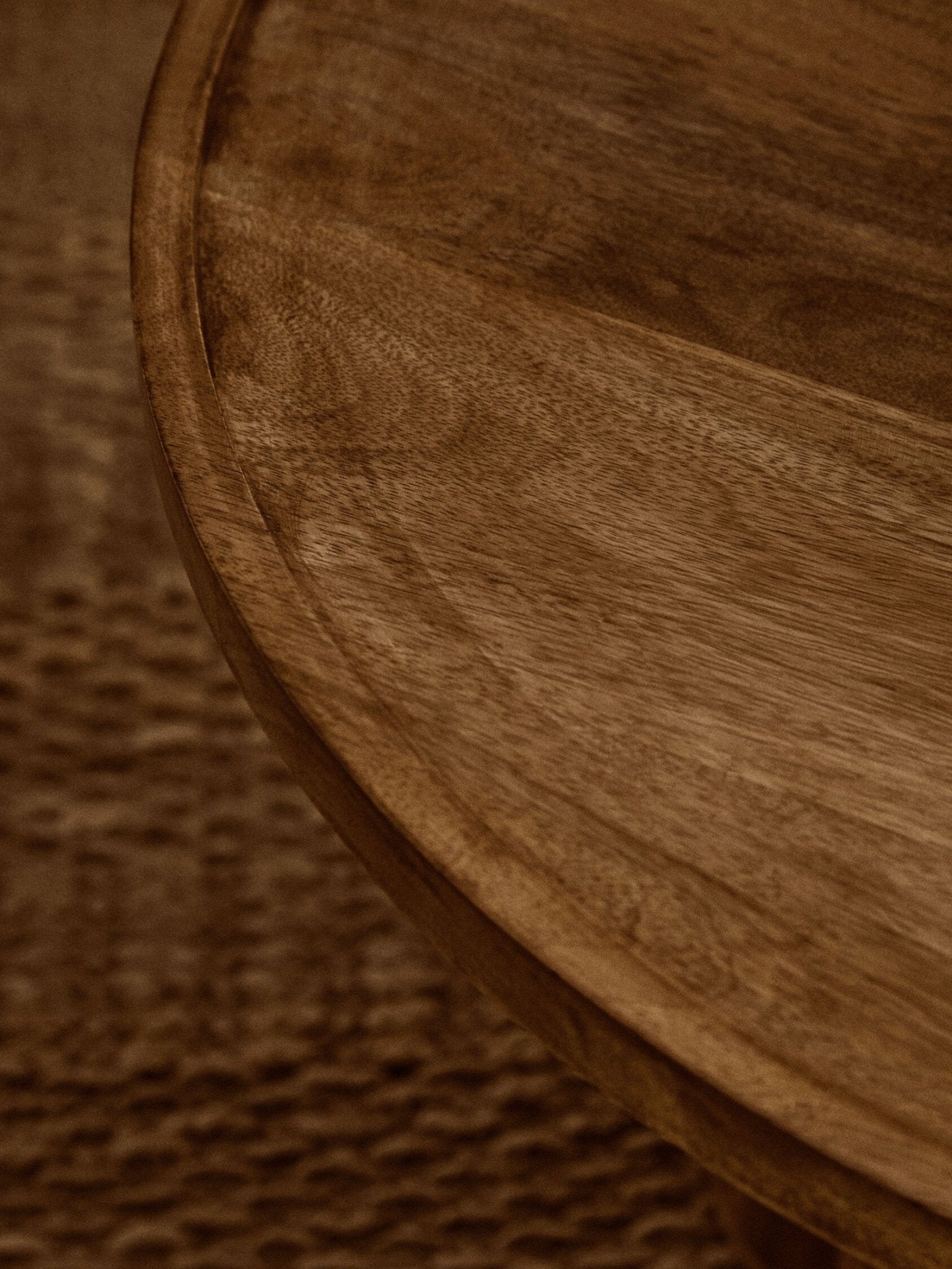 Walsa Natural Mango Wood Column Detail Coffee Table | Luxury Home Accessories | Heulog Glow
