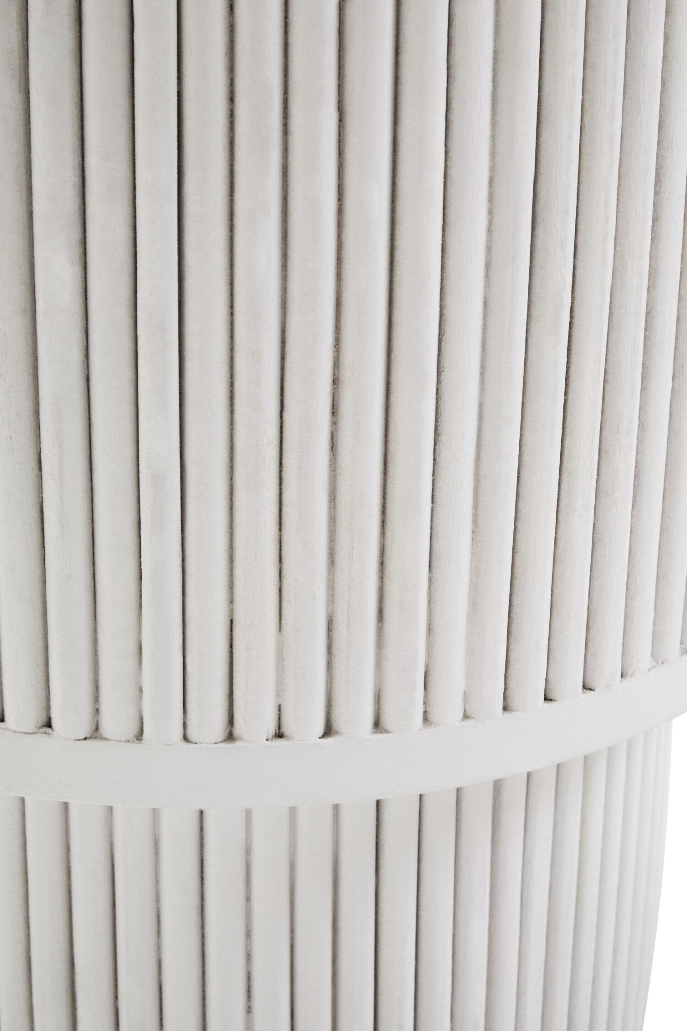 Walsa Whitewash Mango Wood Ridge Detail Side Table | Luxury Home Accessories | Heulog Glow