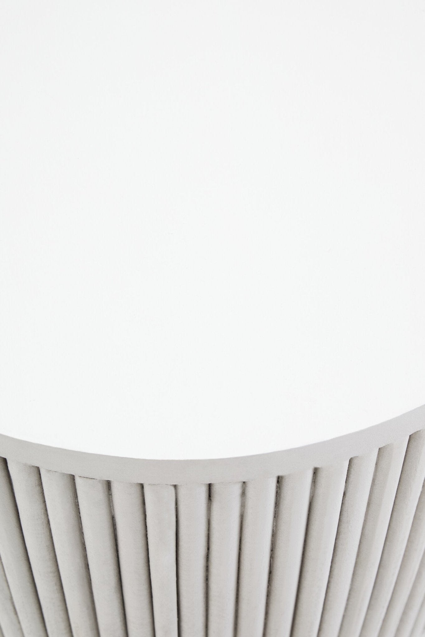 Walsa Whitewash Mango Wood Ridge Detail Side Table | Luxury Home Accessories | Heulog Glow
