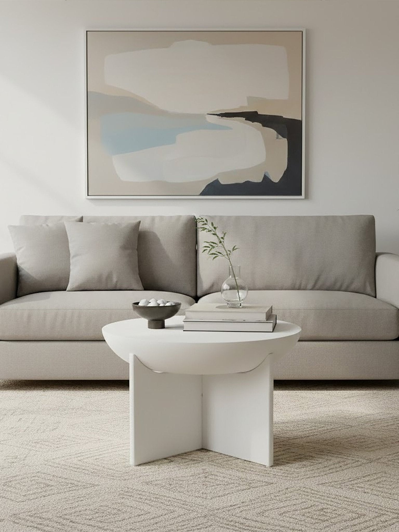Walsa Whitewash Mango Wood Round Coffee Table | Luxury Home Accessories | Heulog Glow