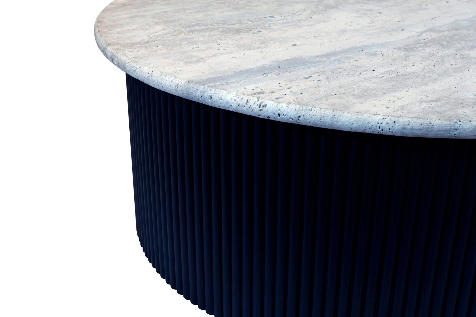 Walton Travertine Top Coffee Table with Black Acacia Wood Base | Luxury Home Accessories | Heulog Glow