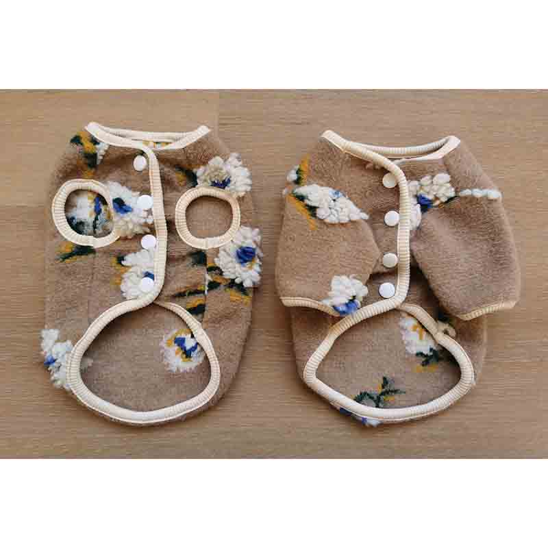 Warm Lamb Woolen Flower Vest Jacket Dog Sweater Warm Pet Clothes | Luxury Home Accessories | Heulog Glow