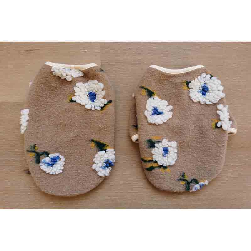 Warm Lamb Woolen Flower Vest Jacket Dog Sweater Warm Pet Clothes | Luxury Home Accessories | Heulog Glow
