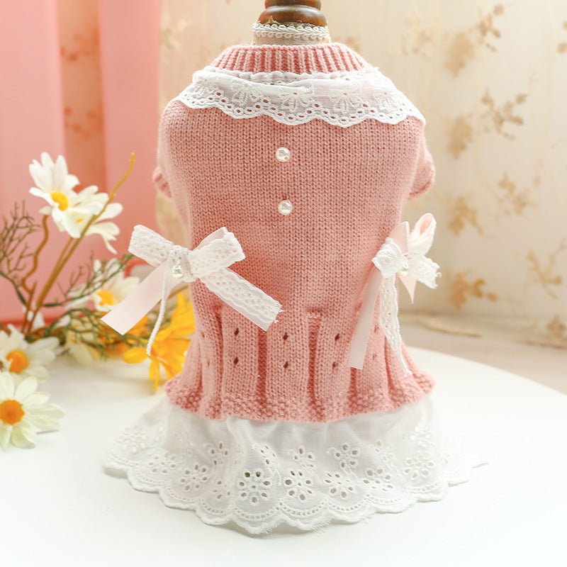 Warm Wooden Buckle Bowknot Dog Clothes Cat Clothes | Luxury Home Accessories | Heulog Glow