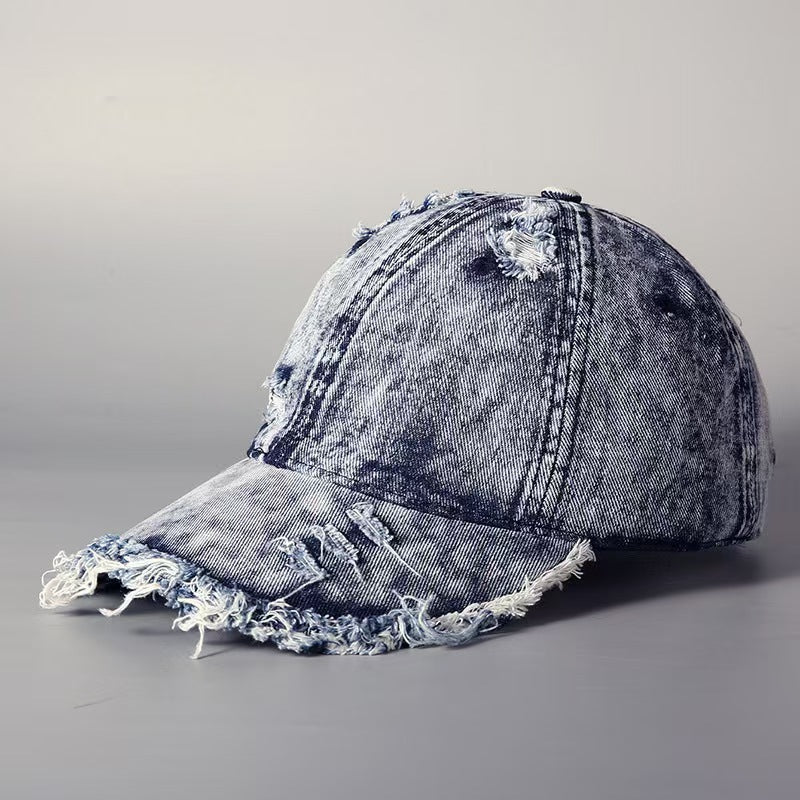 Washed Denim Burr Baseball Cap For Men And Women | Luxury Home Accessories | Heulog Glow