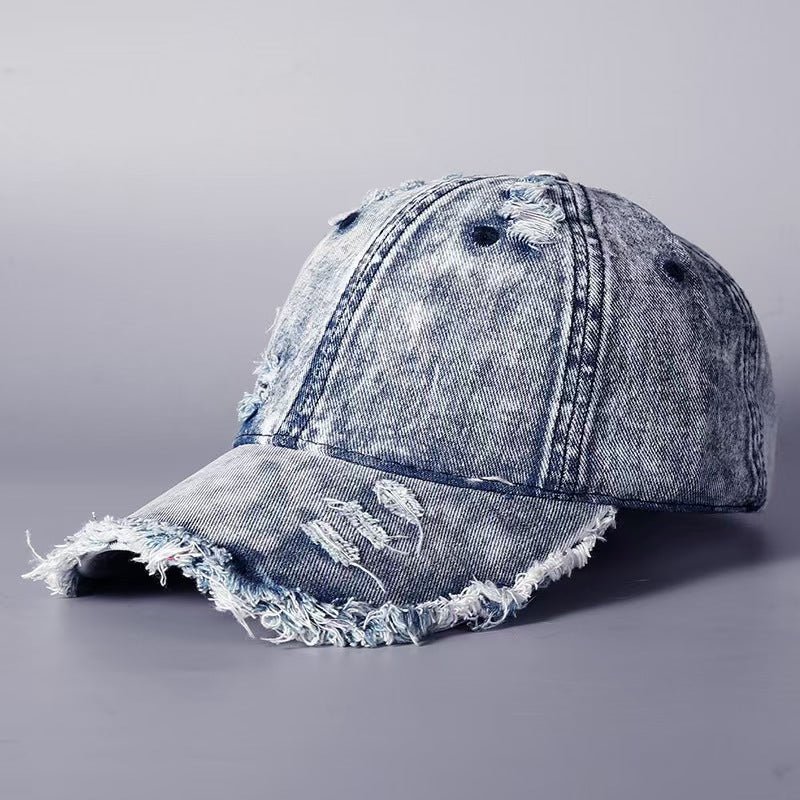 Washed Denim Burr Baseball Cap For Men And Women | Luxury Home Accessories | Heulog Glow