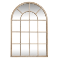 Washed Wood Arched Window Mirror | Luxury Home Accessories | Heulog Glow