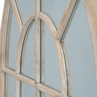 Washed Wood Arched Window Mirror | Luxury Home Accessories | Heulog Glow